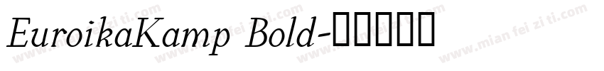 EuroikaKamp Bold字体转换